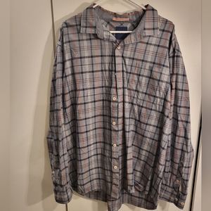Tommy Bahama Mens Gray/Orange XXL Button Down Shirt